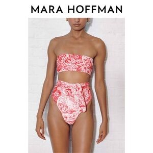 Mara Hoffman Goldie High-Waist Floral Bikini Bottom